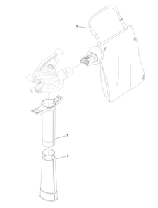 Vacuum Tube And Bag Assembly Diagram and Parts List for 51670 (320000001 - 320999999)(2020) Lawn Boy Leaf Blower / Vacuum